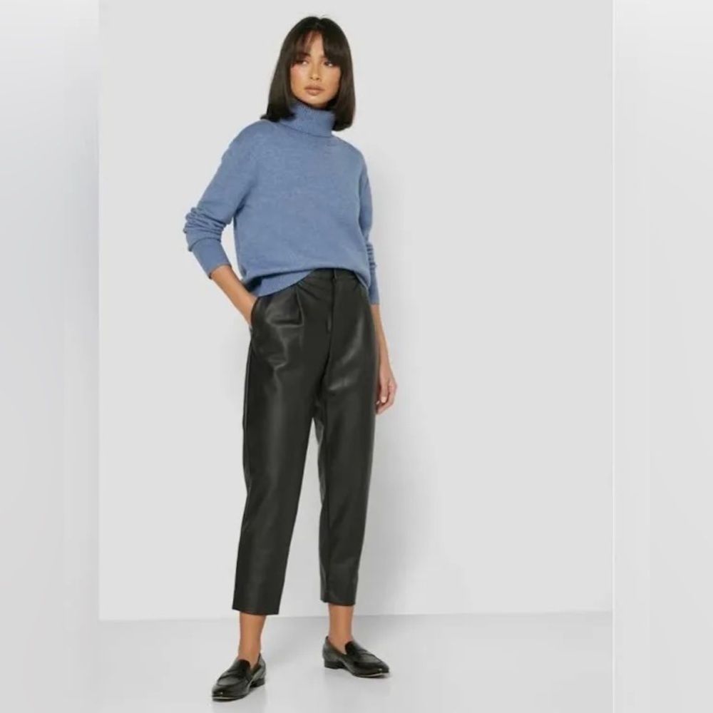 LIKE NEW Banana Republic high rise vegan leather pants, 2